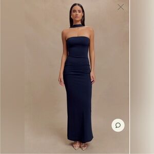 Meshki Navy Blue Formal Dress